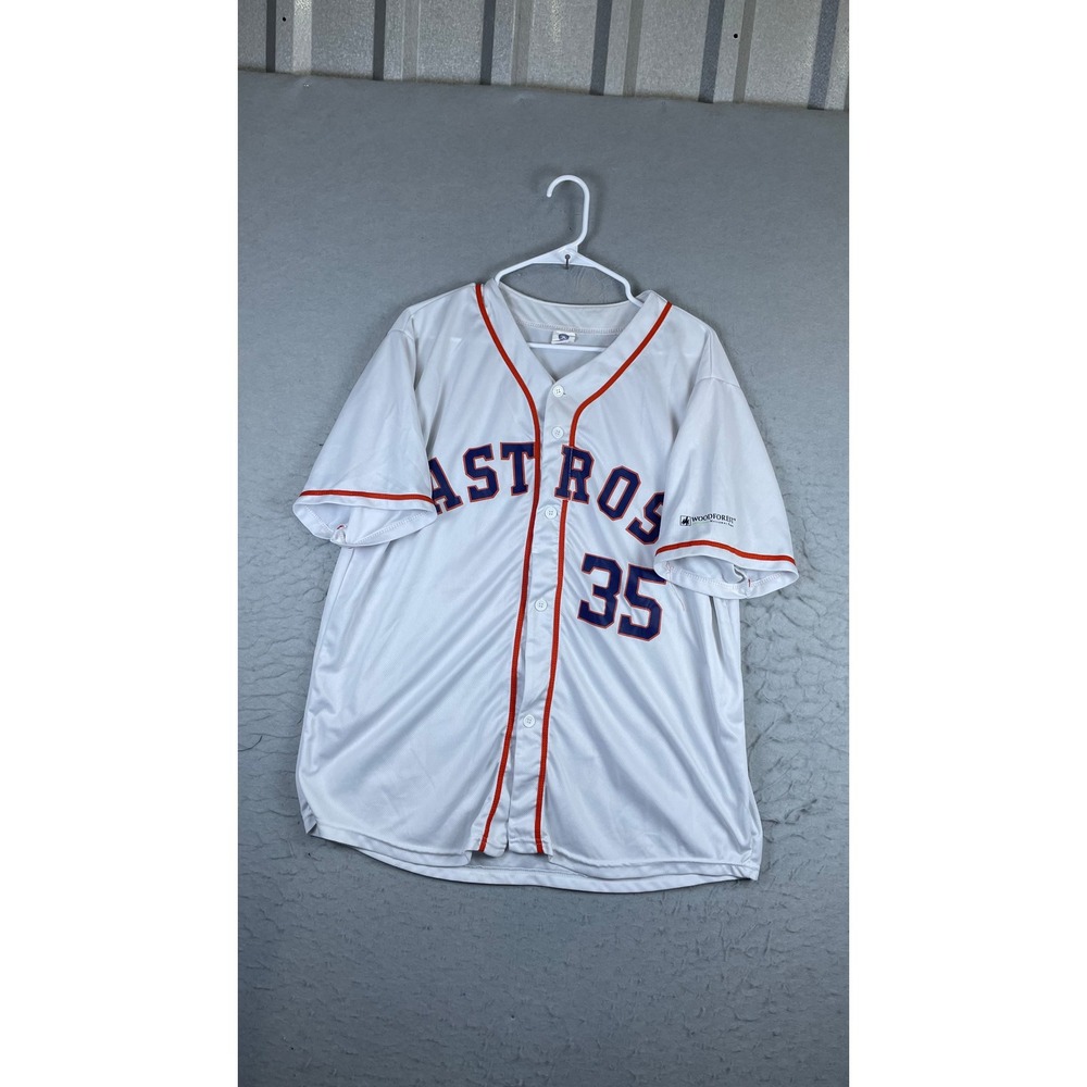 Houston Astros Baseball Jersey Mens XL White Excellent Justin Verlander 35 MLB